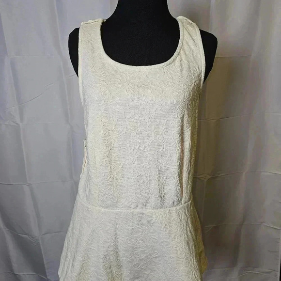 Free People Affairs‎ In Versailles Peplum,Macrame boho,hippiechic Tank SZ LARGE - Picture 2 of 9